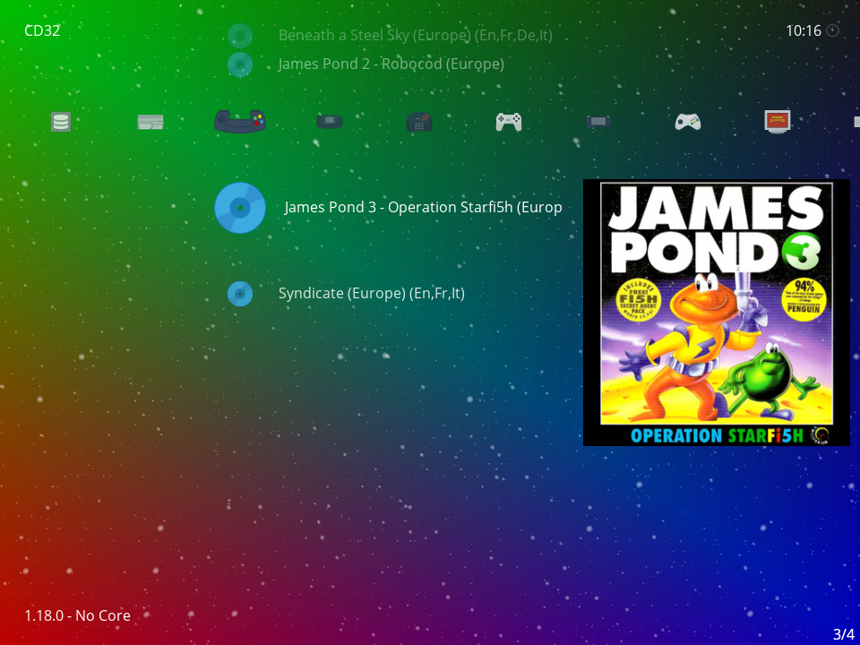 XMB with an alternative background color, background animation, and icon set